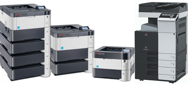 4 olivetti printers lined up