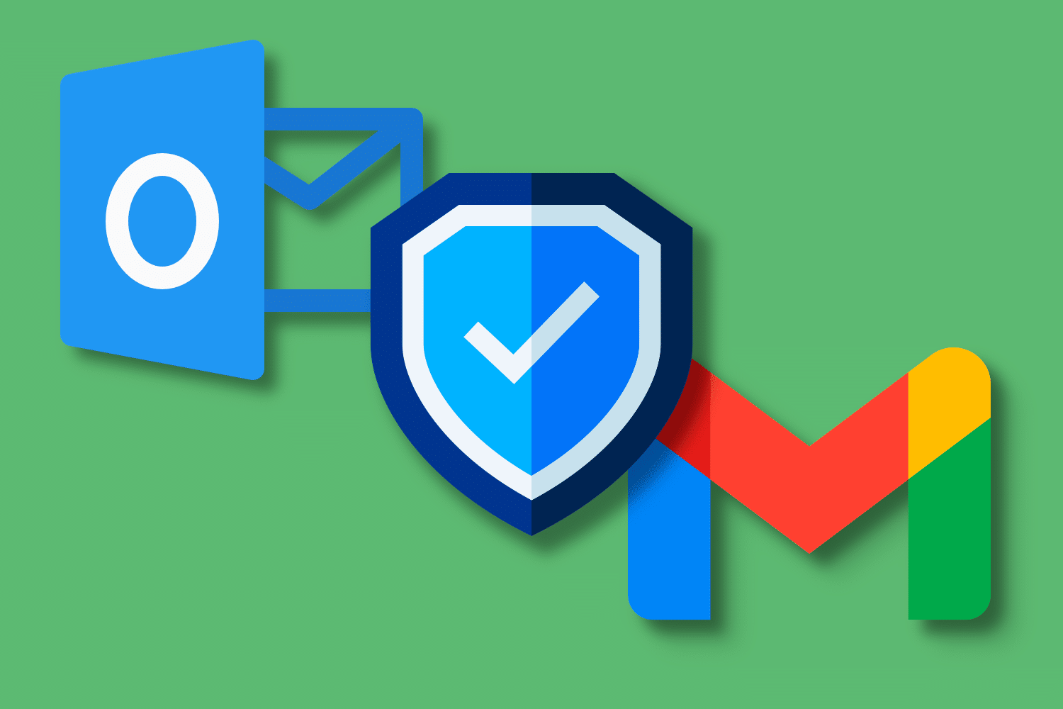 Microsoft Outlook and Google Logos